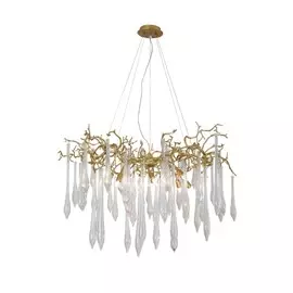 Подвесная люстра Crystal Lux REINA SP8 D1000 GOLD PEARL