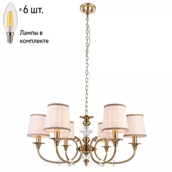 Подвесная люстра Crystal Lux с лампочками Iridium SP6+Lamps E14 Свеча