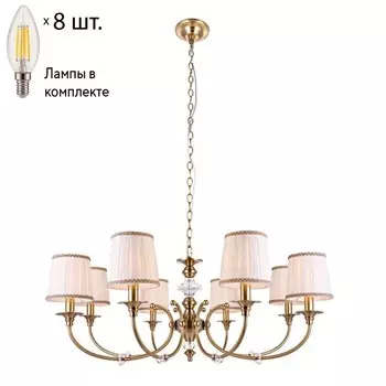 Подвесная люстра Crystal Lux с лампочками Iridium SP8+Lamps E14 Свеча