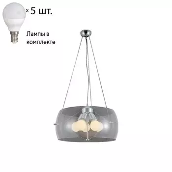 Подвесная люстра Crystal Lux с лампочками Style SP5 Transparent+Lamps E14 P45