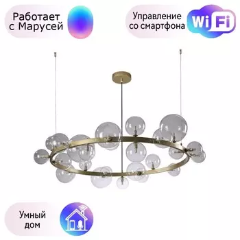 Подвесная люстра Crystal Lux с поддержкой Маруся AGATA SP24 V2 GOLD/TRANSPARENTE-М