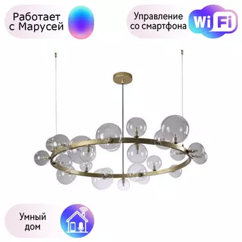 Подвесная люстра Crystal Lux с поддержкой Маруся AGATA SP24 V2 GOLD/TRANSPARENTE-М