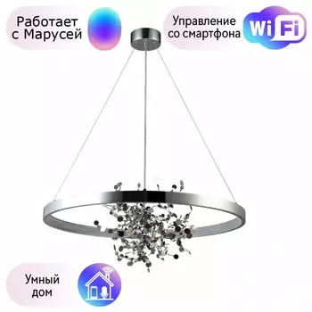 Подвесная люстра Crystal Lux с поддержкой Маруся GARDEN SPLED+4 D800 CHROME-М