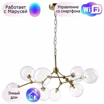 Подвесная люстра Crystal Lux с поддержкой Маруся Maximo SP9 Bronze-М