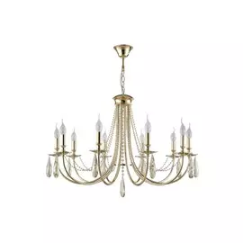 Подвесная люстра Crystal Lux VICTORIA SP10 GOLD/AMBER