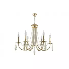 Подвесная люстра Crystal Lux Victoria SP6 GOLD/AMBER (3340/306)