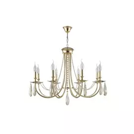 Подвесная люстра Crystal Lux VICTORIA SP8 GOLD/AMBER