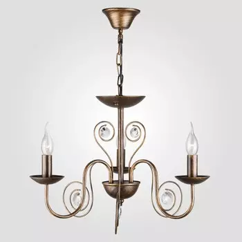 Подвесная люстра Eurosvet 60018/3 черный с золотом