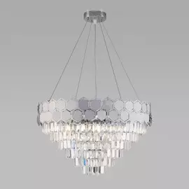 Подвесная люстра Евросвет Ariana 10113/8 хром/прозрачный хрусталь Strotskis (a049970)