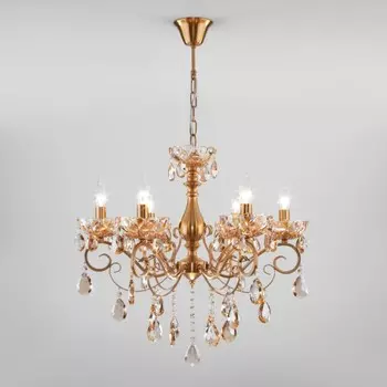 Подвесная люстра Евросвет Escada 10109/6 бронза/тонированный хрусталь Strotskis a045454