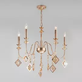 Подвесная люстра Евросвет Telao 10110/5 золото/тонированный хрусталь Strotskis a046953