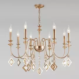 Подвесная люстра Евросвет Telao 10110/8 золото/тонированный хрусталь Strotskis a046959