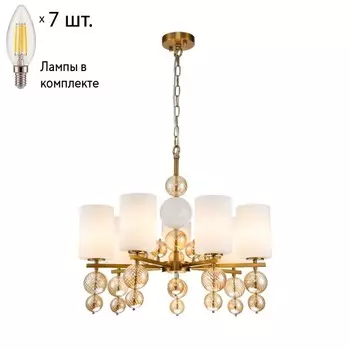 Подвесная люстра Favourite Ether с лампочками 2998-7P+Lamps E14 Свеча