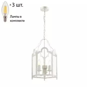 Подвесная люстра Favourite Mirum с лампочками 1955-3P+Lamps E14 Свеча