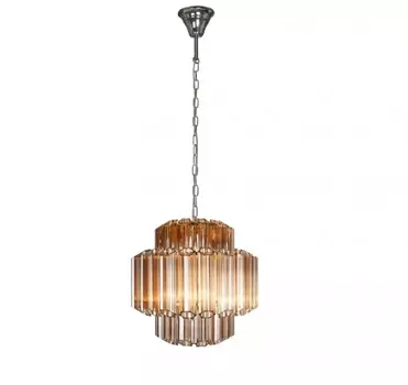 Подвесная люстра iLamp Destiny MD0267-4B CHROME+BROWN