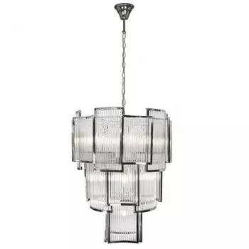 Подвесная люстра iLamp Tribeca MD0276-11 CHROME+SMOKY GRAY