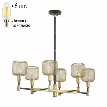 Подвесная люстра Lecola Odeon Light с лампочками 4975/6+Lamps E14 Свеча