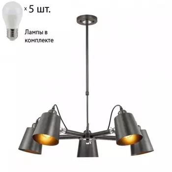 Подвесная люстра Lumion Neropius с лампочками 3532/5C+Lamps E27 P45