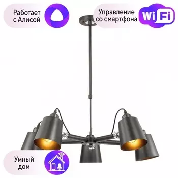 Подвесная люстра Lumion Neropius с поддержкой Алиса 3532/5C-А