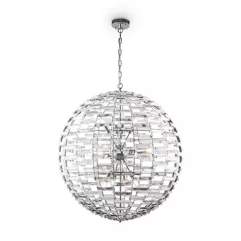 Подвесная люстра в виде шара с хрустальными вставками Maytoni Palla MOD092PL-12CH