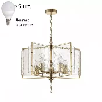 Подвесная люстра Odeon Light Elegante с лампочками 4878/5+Lamps E14 P45