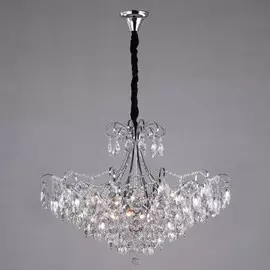 Подвесная люстра с хрусталем 10080/12 хром / прозрачный хрусталь Eurosvet