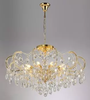 Подвесная люстра с хрусталем Crystal Lux HOLLYWOOD SP-PL10 GOLD D1000