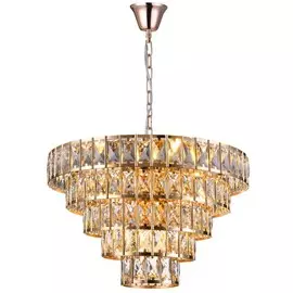 Подвесная люстра с хрусталем Natali Kovaltseva AMANDA 81428/8C GOLD