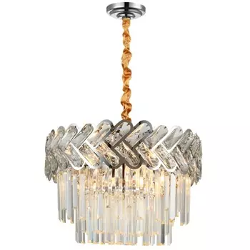 Подвесная люстра с хрусталем Natali Kovaltseva ARMOUR 81436/8C CHROME