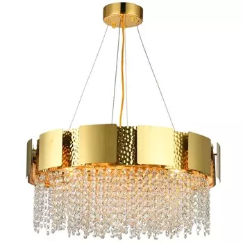 Подвесная люстра с хрусталем Natali Kovaltseva EMPIRE 76014/10C GOLD