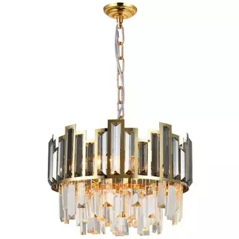 Подвесная люстра с хрусталем Natali Kovaltseva IMPERIUM 76018/5C GOLD PLATED