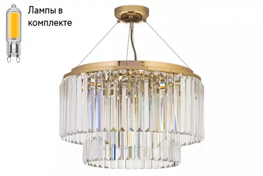 Подвесная люстра с лампочками Arti Lampadari Enio E 1.5.D50.101 GP+Lamps