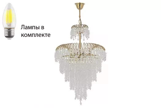Подвесная люстра с лампочками Arti Lampadari Sardinia E 1.5.40.105 G+Lamps