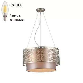 Подвесная люстра с лампочками F-promo Arabesco 2912-5P+Lamps E14 Свеча