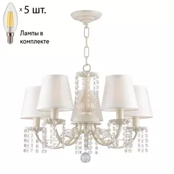 Подвесная люстра с лампочками F-Promo Poletta 2129-5P+Lamps E14 Свеча