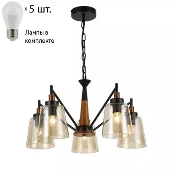 Подвесная люстра с лампочками F-Promo Tinnitus 2632-5P+Lamps E27 P45