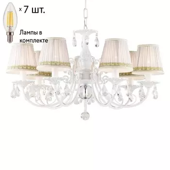 Подвесная люстра с лампочками Favourite Alla 1729-7P+Lamps E14 Свеча