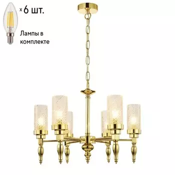 Подвесная люстра с лампочками Favourite Anima 2812-6P+Lamps E14 Свеча