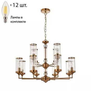 Подвесная люстра с лампочками Favourite Basis 2927-12P+Lamps E14 Свеча