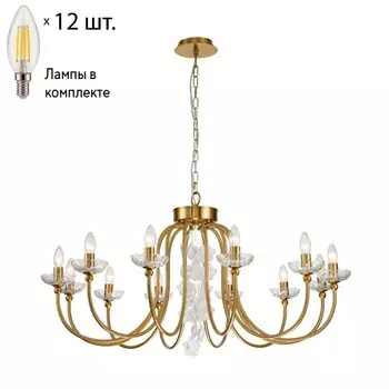 Подвесная люстра с лампочками Favourite Bellis 2871-12P+Lamps E14 Свеча