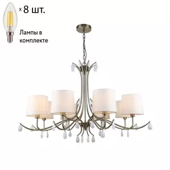 Подвесная люстра с лампочками Favourite Castellum 2769-8P+Lamps E14 Свеча