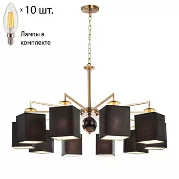 Подвесная люстра с лампочками Favourite Diva 2822-10P+Lamps E14 Свеча