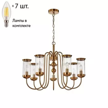Подвесная люстра с лампочками Favourite Energy 2926-7P+Lamps E14 Свеча