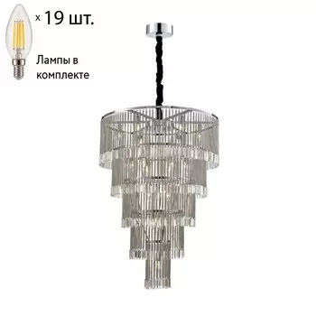 Подвесная люстра с лампочками Favourite Ignis 2924-19P+Lamps E14 Свеча