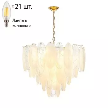 Подвесная люстра с лампочками Favourite Intera 2983-21P+Lamps E14 Свеча