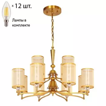 Подвесная люстра с лампочками Favourite Laguna 2697-12P+Lamps E14 Свеча