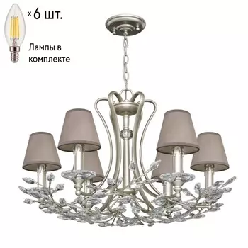 Подвесная люстра с лампочками Favourite Laurel 2173-6P+Lamps E14 Свеча