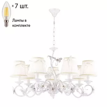 Подвесная люстра с лампочками Favourite Mariposa 1839-7P+Lamps E14 Свеча