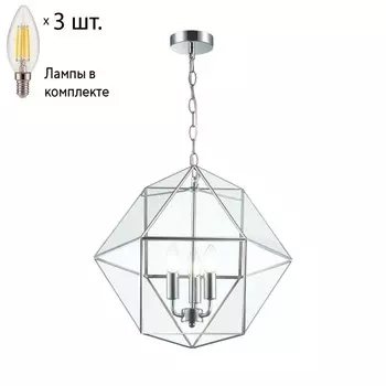 Подвесная люстра с лампочками Favourite Mattis 2298-3P+Lamps E14 Свеча