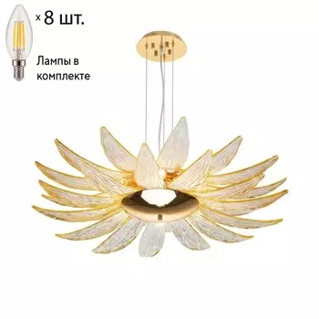 Подвесная люстра с лампочками Favourite Messier 2879-8P+Lamps E14 Свеча
